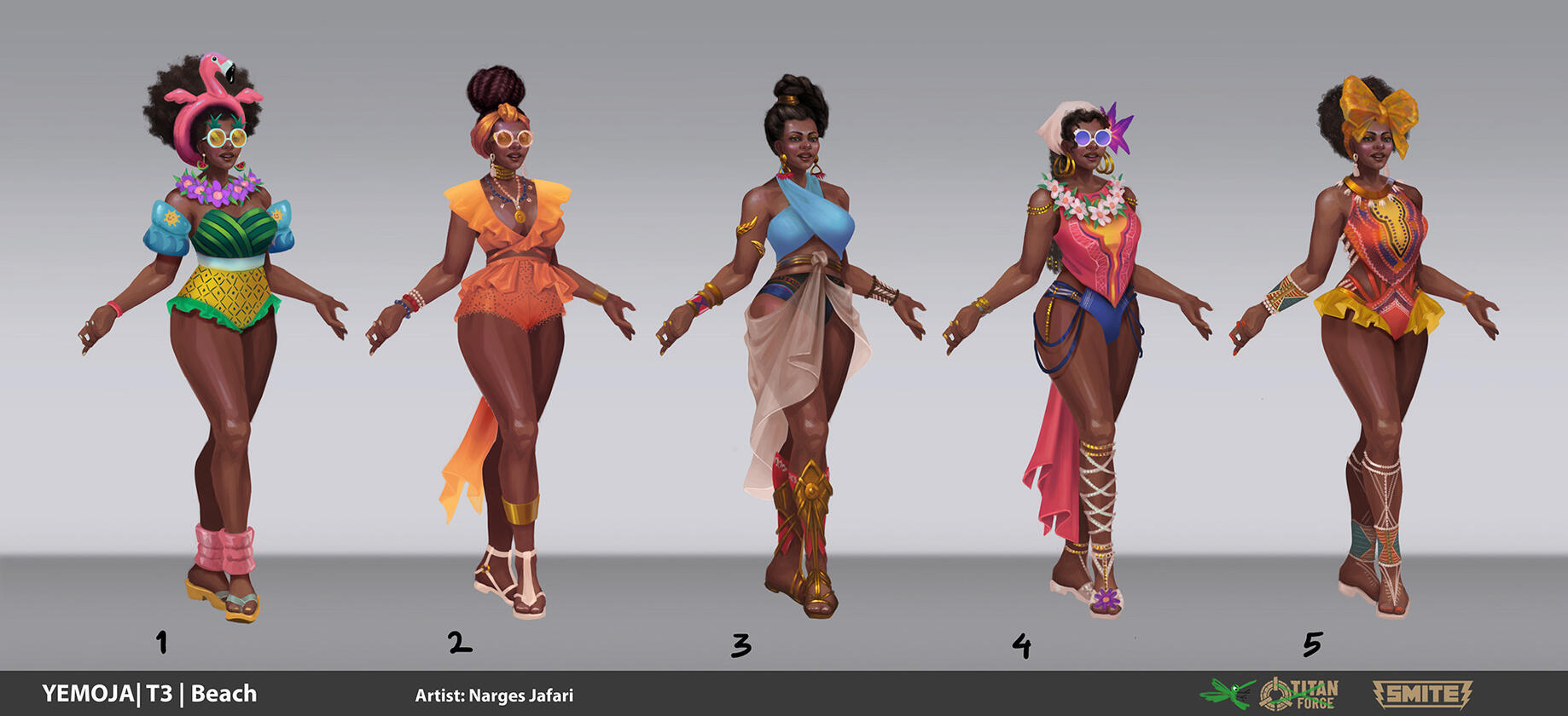 Smite Game_ Coral Coast Yemoja concept