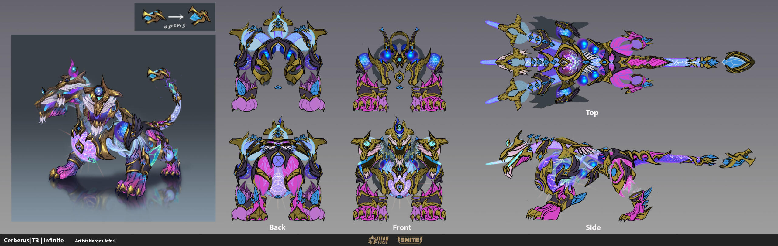 Smite Game_ Infinite Overseer Cerberus concept