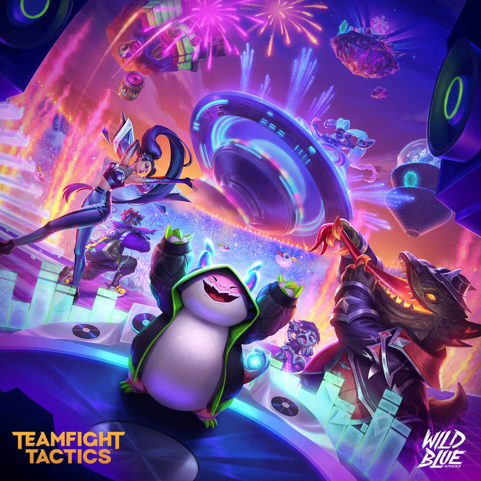 Teamfight Tactics: SET 10 Remix Rumble Key Visual (Created in collaboration with Wild Blue studios team and the team at Riot Games)