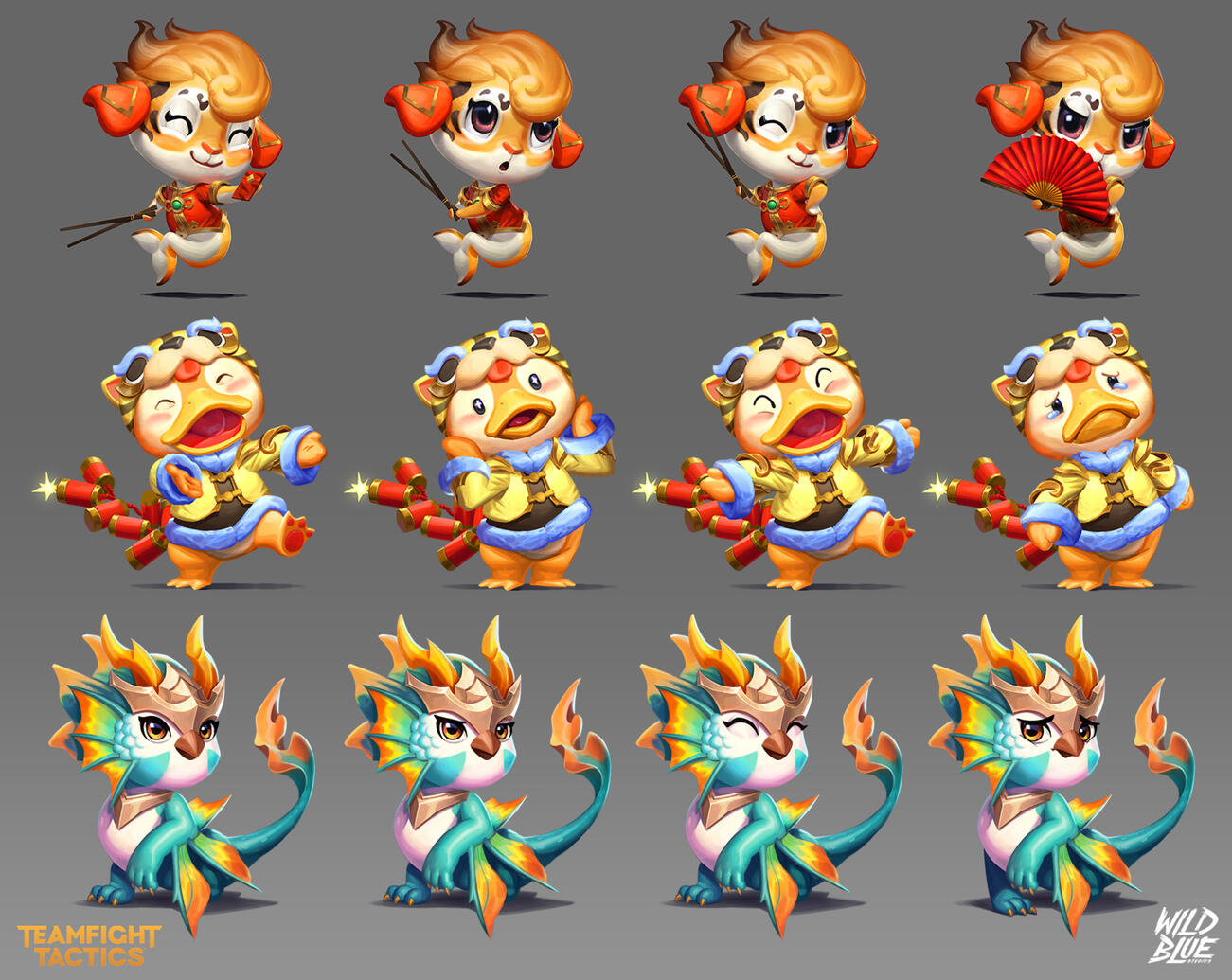 Teamfight Tactics expression Icons (Created in collaboration with Wild Blue studios team and the team at Riot Games)