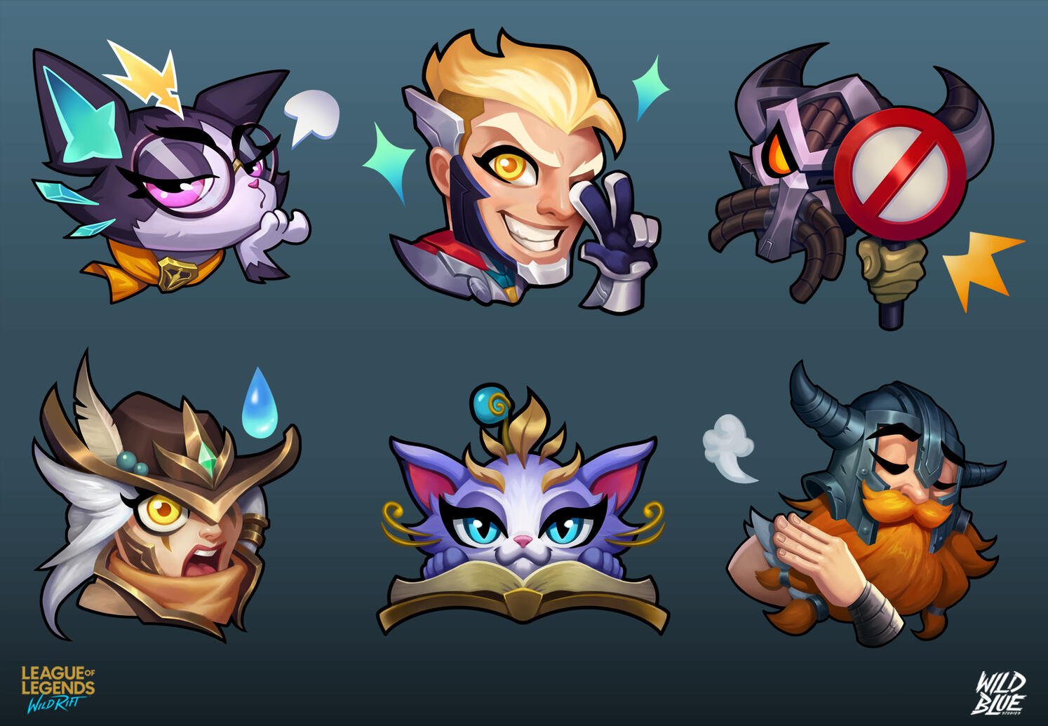 Wild Rift_ Emotes (Created in collaboration with Wild Blue studios team and the team at Riot Games)