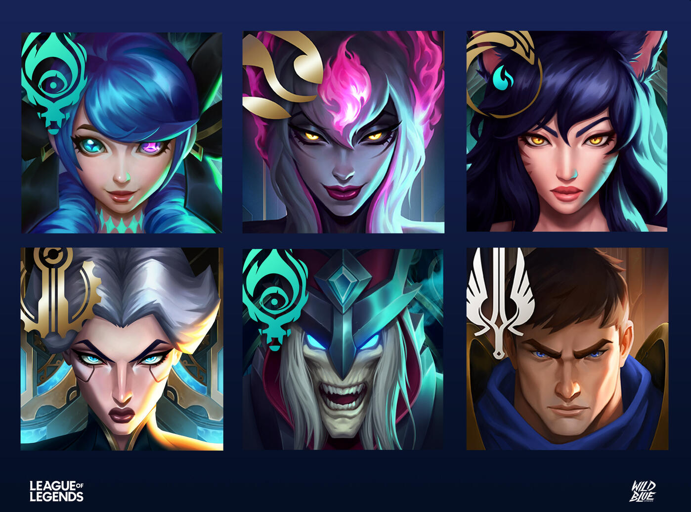 League of Legends - Champion Illustration Icons (Created in collaboration with Wild Blue studios team and the team at Riot Games)