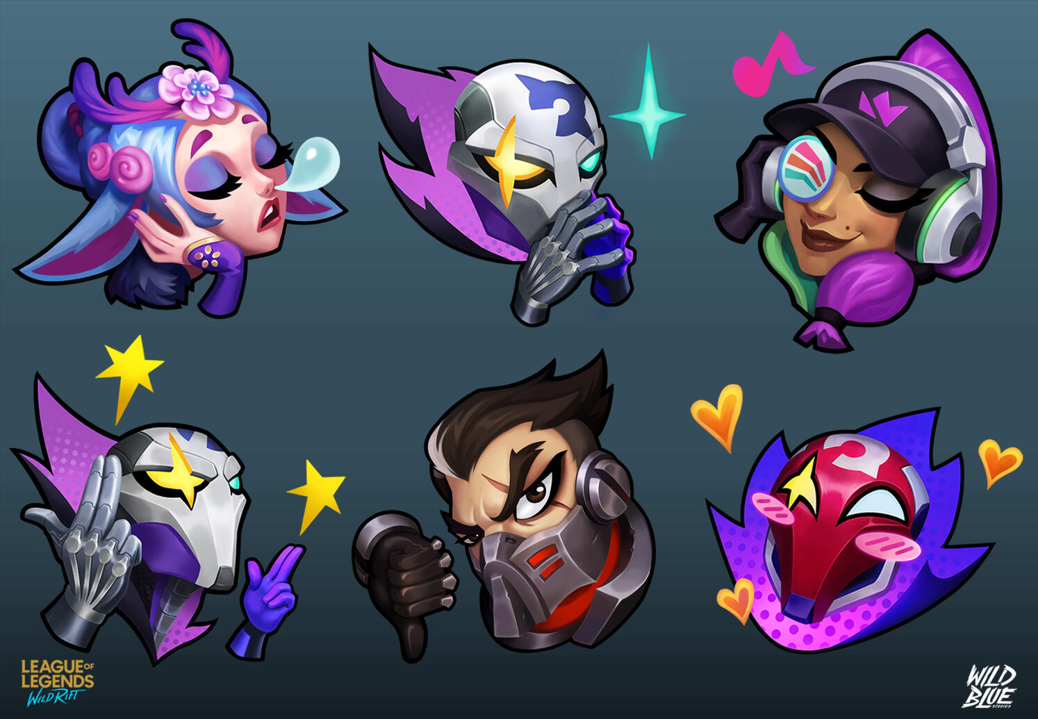 Wild Rift_ Emotes (Created in collaboration with Wild Blue studios team and the team at Riot Games)
