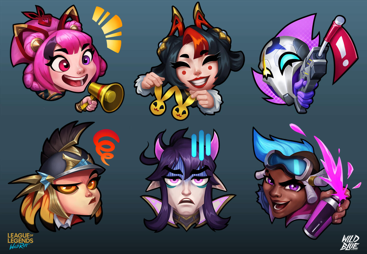 Wild Rift_ Emotes (Created in collaboration with Wild Blue studios team and the team at Riot Games)
